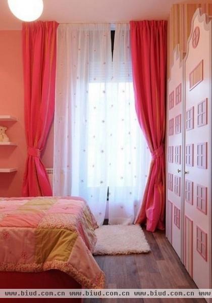 个性低调时尚三居室 粉嫩装扮可爱儿童房(图)
