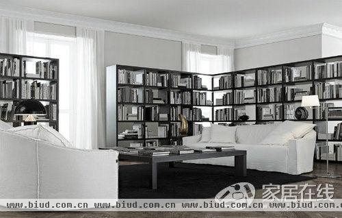 多功能型客厅设计 12款背景书墙设计方案