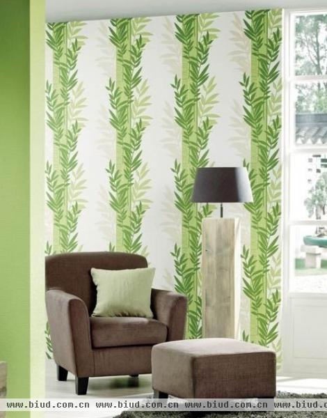 10款绿色壁纸为墙面换装 清凉在家中绽放(图)