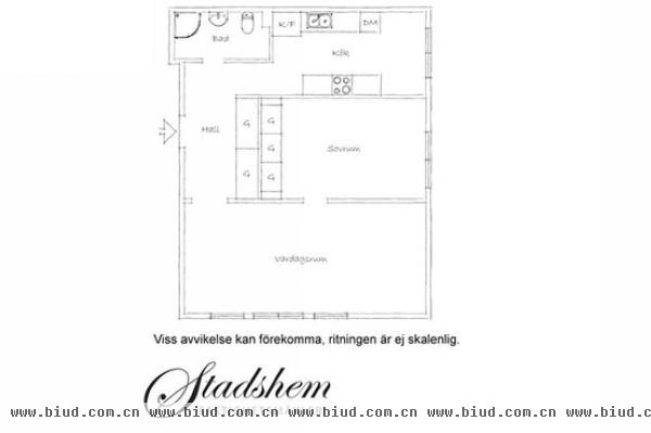 41平小户型单身公寓 橡木地板凸显层次感(图)