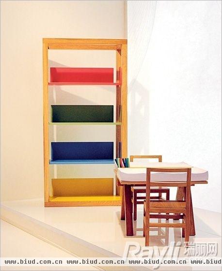 彩色与木色搭配的家具　Billiani