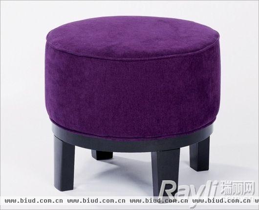RONDO紫色与实木的坐凳 