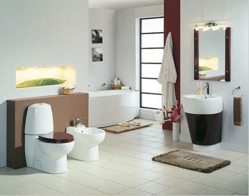 精妙的卫浴空间背景墙 清雅的装修风格